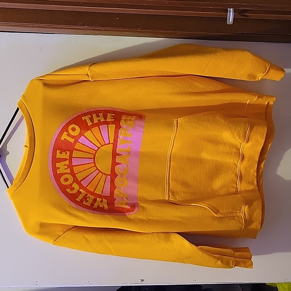 XL Welcome to the Apocalypse Orange Crewneck